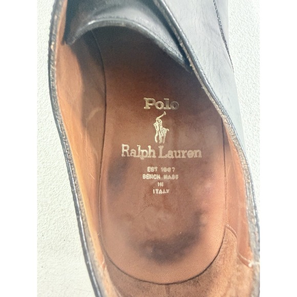 Vintage Polo Ralph Lauren Black Leather‎ Oxford Dress Shoes Men\'s Size 7.5 D main image 7